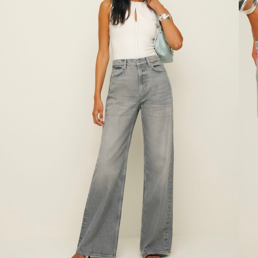 Reformation Cary High Rise Slouchy Wide Leg Jeans Sz 28